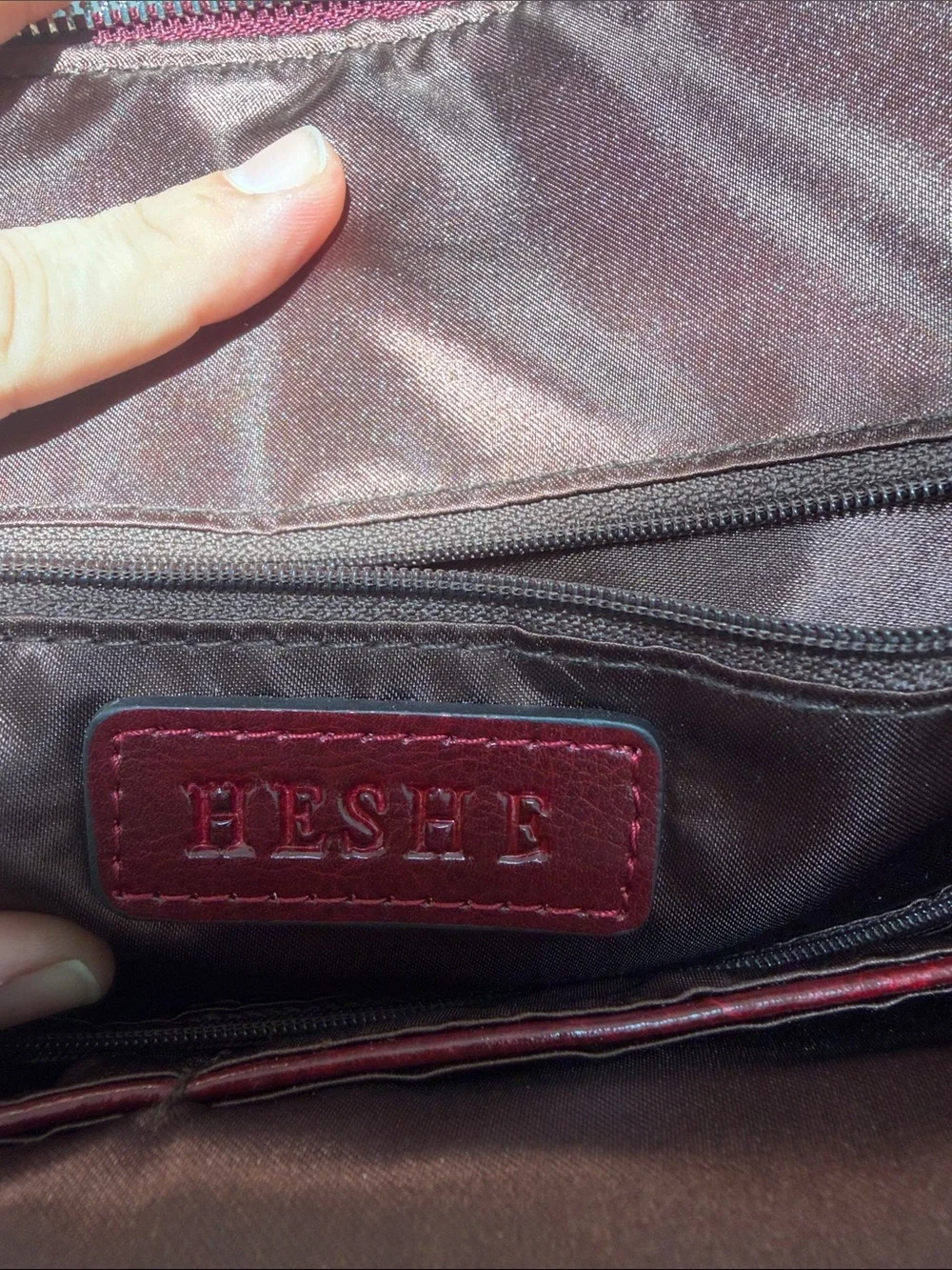 Red Leather Backpack with Front Zip Pocket